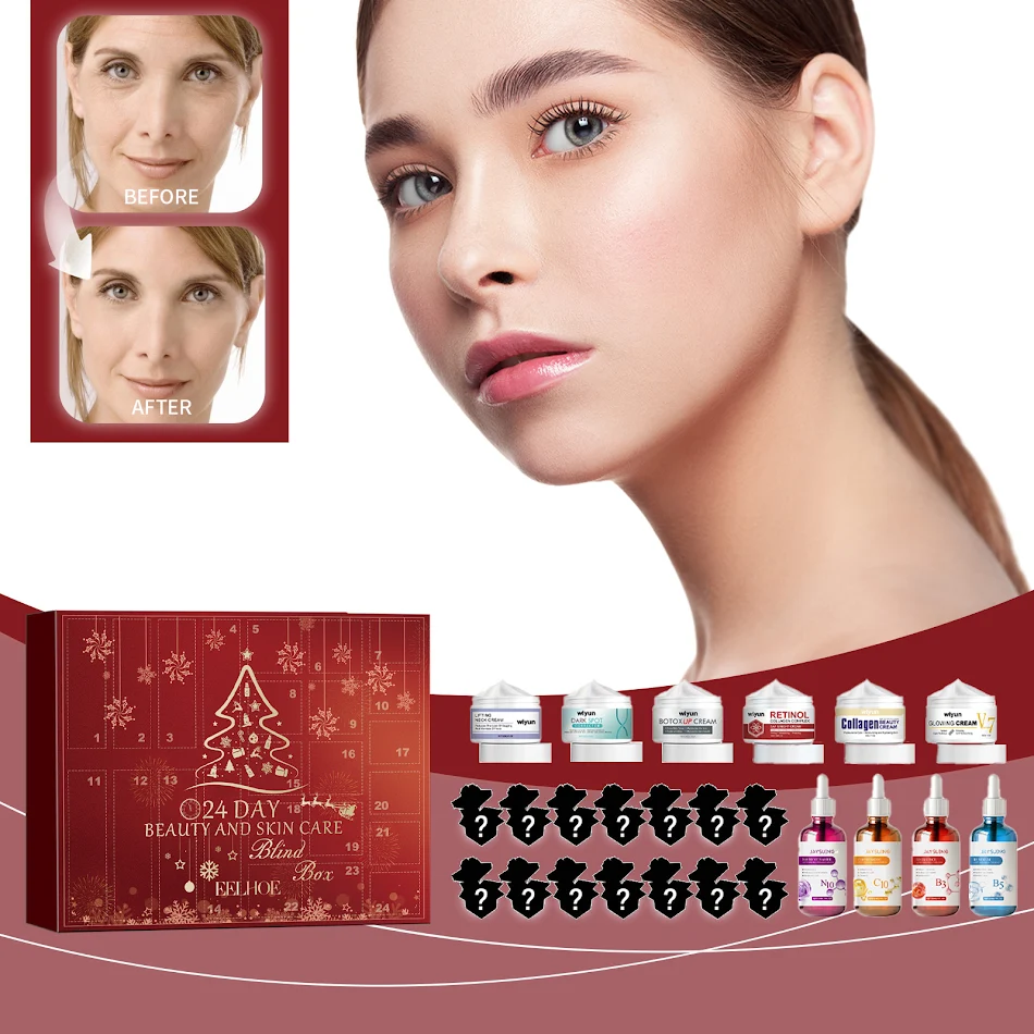 24-Vaks Beauty Blind Box Hydraterend Verken de Geheimen van een Stralende Huid Mysterieuze Hydratatie Ontdek de Verrassing