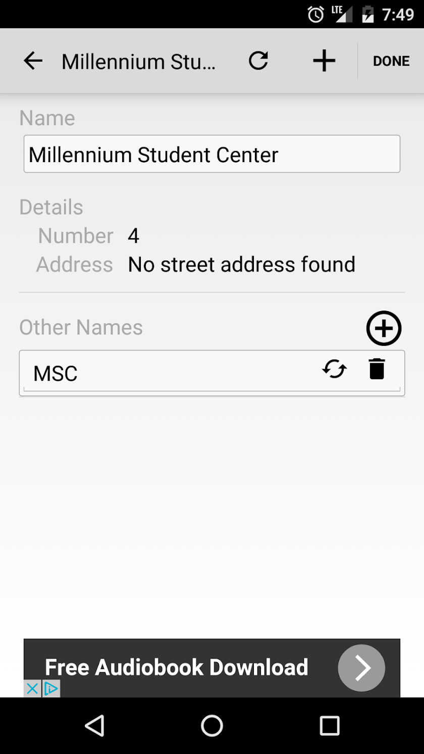 UMSL Maps Screen 3