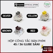 Hộp Công Tắc Bàn Phím - 45 / 36 Switch Fuhlen Pro Brown / Yellow / Silver / Red Lube Sẳn - Hàng Chính Hãng