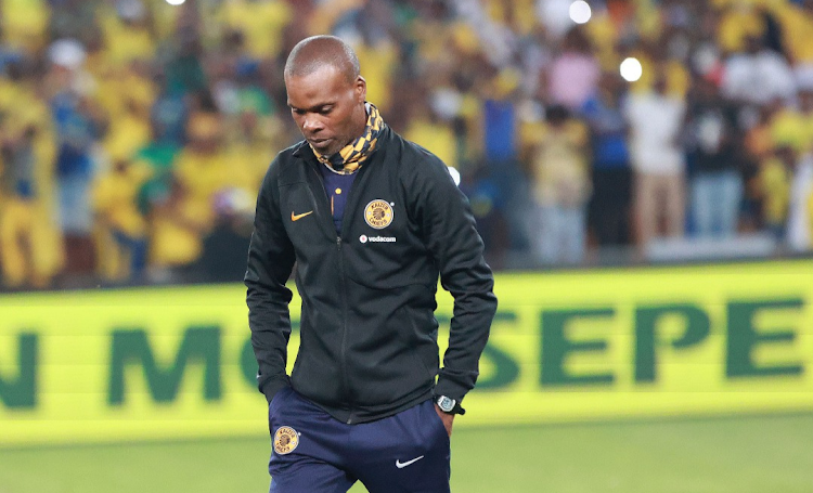 Kaizer Chiefs coach Arthur Zwane during their DStv Premiership match against Mamelodi Sundowns at FNB Stadium on January 21 2023.