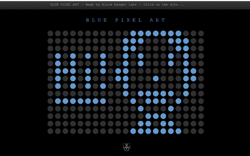 Blue Pixel Art