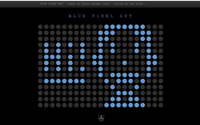 Blue Pixel Art chrome extension