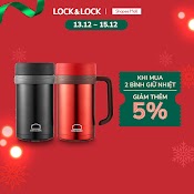 [Lifemcsbp3 - 10% Đơn 250K] Bình Giữ Nhiệt Có Tay Cầm Lock&Lock New Basic Table 500Ml Lhc4026 - Đỏ Và Đen