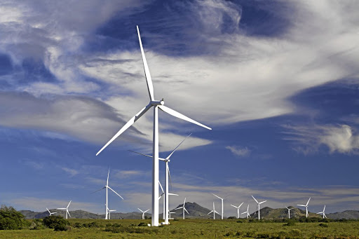 Wind turbines in Jeffreys Bay in the Eastern Cape. South Africa is blessed with some of the world’s best wind resources and vast stretches of land on which to harvest them. File photo.