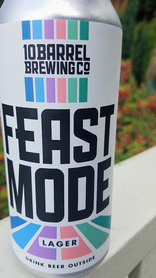 Feast Fab Collab 2018 Feast Mode Lager Beer (sold in cans) with 10 Barrel Brewing Co., a lager featuring pilsner malt, flaked rice and a subtle hopping for an ultra light and refreshing beer. $7.99 for a four pack of 16 ounce cans (so four pints), available at New Seasons Markets