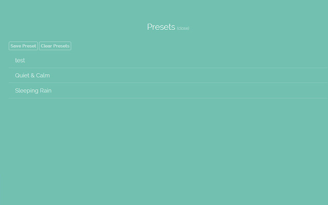 Noisli Presets