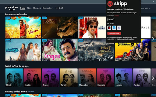 Skipp - Skip Netflix, Prime, Hotstar intros