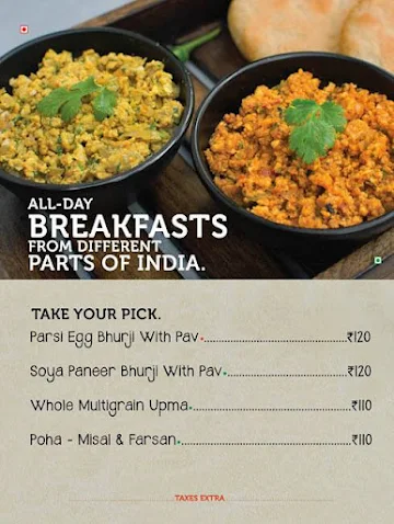 TATA CHA menu 