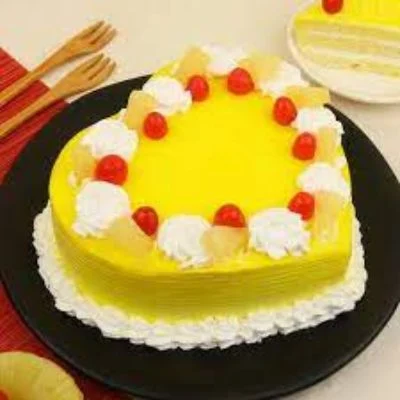 Heart Shape Pineapple Cake