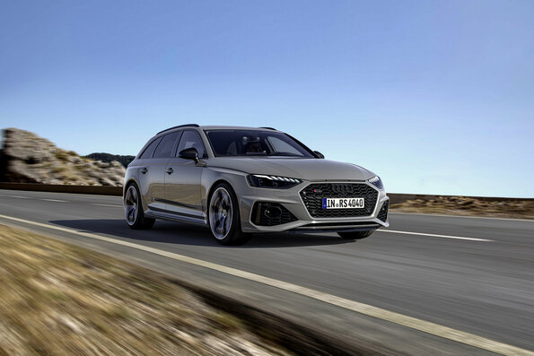 An Audi RS4 Avant fitted with the full-fat Competition Plus package.