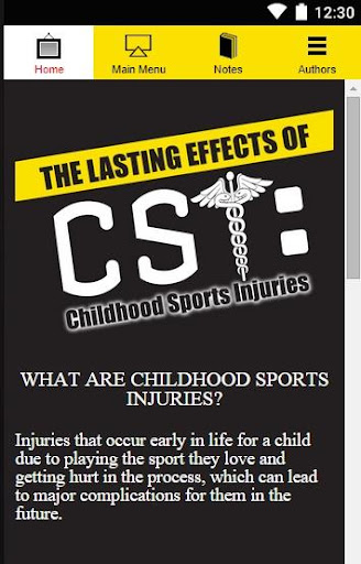 Childhood Sports Injuries