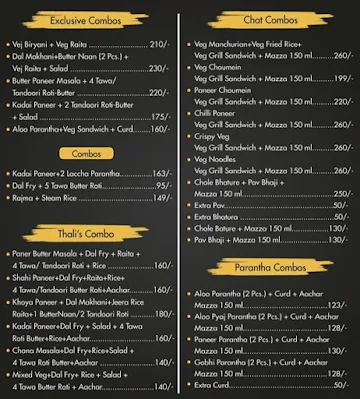 Neemroots Cafe Take Away menu 