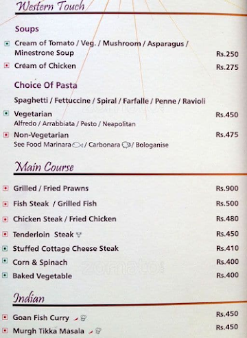 Cafe Solaire - Golden Palms Hotel & Spa menu 