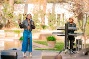 Musician Ami Faku performs for guests at Bombay event in Hyde Park, Johannesburg. 