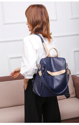 Title 5, Multifunctional anti-theft womens backpack. Tr...