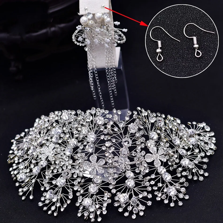 Tiara de noiva europeia e americana com diamantes