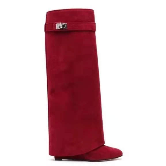 Title 6, Wedge Broek Boots Metal Lock voor dames – Mode ...