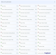 Lucknowee menu 1