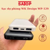 Pin Sac Du Phong Chính Hãng 10000Mah Wk Design Wp - 129 Joy Với 2 Cổng Sạc Tiện Lợi Giúp Nạp Đầy Năng Lượng