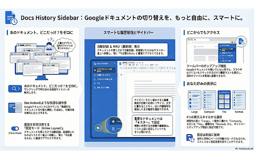 Docs History Sidebar screenshot 2