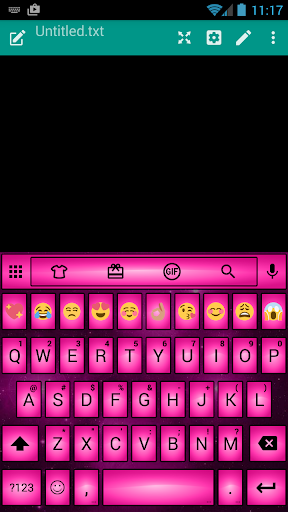 Led Pink Emoji Keyboard Theme