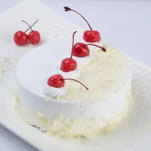 Eggless White Forest Cake