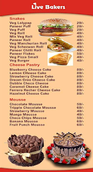 Khurana Bakers menu 2