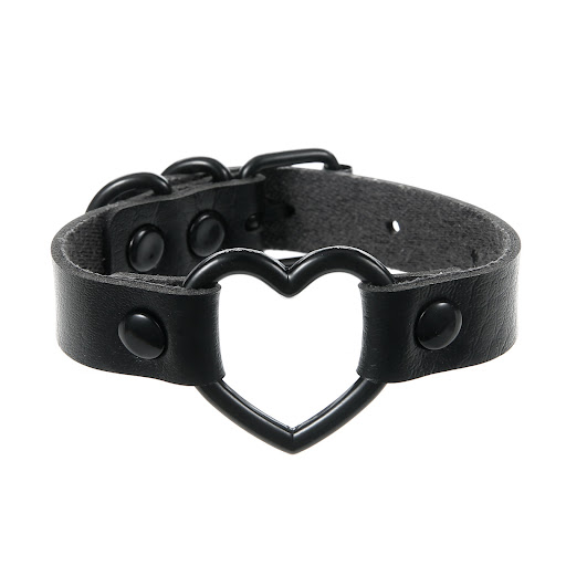 Title 1, Punk Trendy Cool Dark Peach Heart Hand Ring Bra...