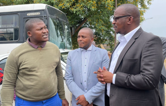 Avela Mangali, the father of one of the children injured in a bus accident in Carletonville in which two pupils died, expresses his concerns about the unroadworthy buses their children have to use to Gauteng education MEC Matome Chiloane and department spokesperson Steve Mabona.