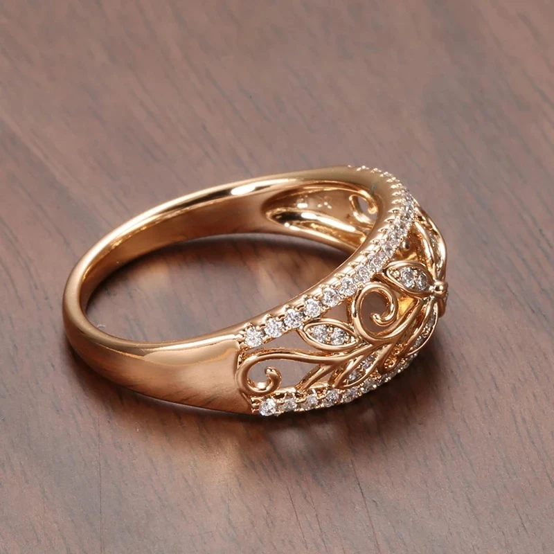 Mode Armband Ring Kristal Echt Goud Koper Plating Dames Sieraden Elegant Cadeau Uniek Design Schitterende Uitstraling