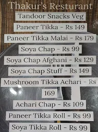 Thakur's Restaurant menu 7