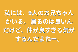 私には、9人のお兄ちゃんがいる。
居るのは良いんだけど、仲が良すぎる気がするんだよねー。