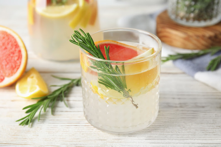 Citrus and rosemary G&T.