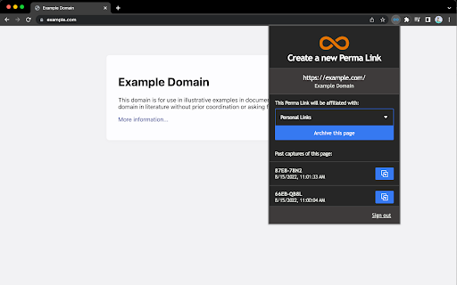 Example Domain coordination asking 