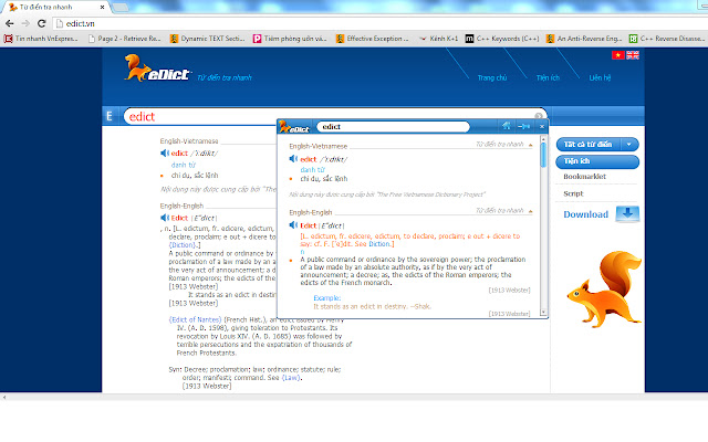 Bkav eDict Plugin - Hỗ trợ tra nhanh