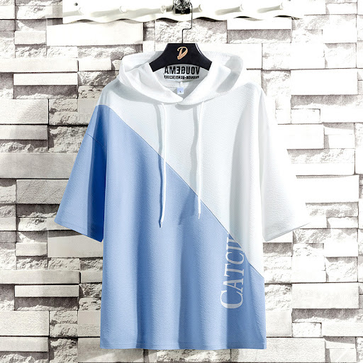 Title 6, Summer New Mens Short Sleeved T Shirt With Hoo...