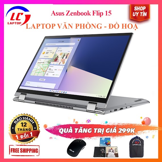 [Mới 100%] Asus Zenbook Flip 15 Q508 Laptop Xoay Gập Vga Rời (Ryzen R7 5700U, Vga Geforce Mx450, Màn 15.6 Inch Full Hd)