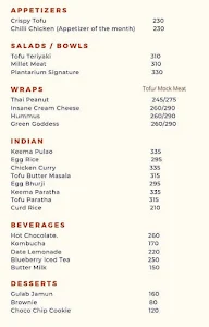 Plantarium Vegan Cafe menu 1