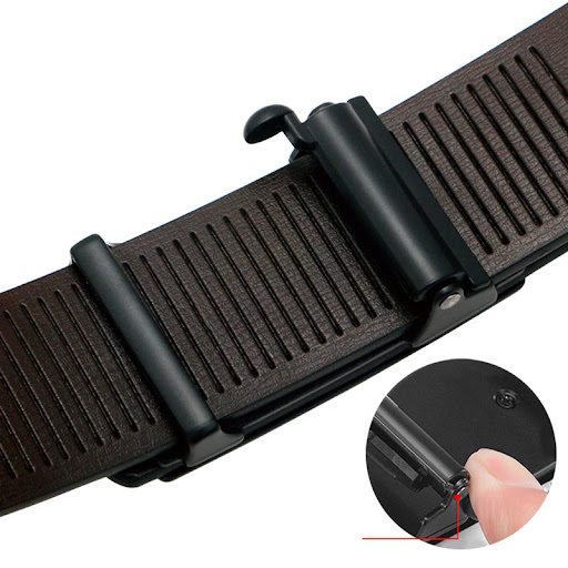 Title 4, Toothless Automatic Buckle Belt for Men, Leathe...