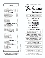 Pakwan menu 1