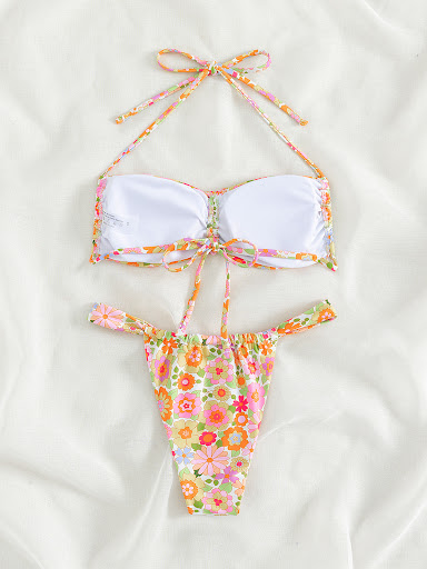 Title 5, Womens Drawstring Split Bikini Swimwear for a ...
