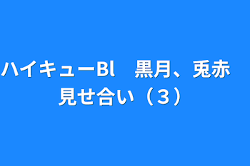 ハイキューBl　黒月、兎赤　見せ合い（３）