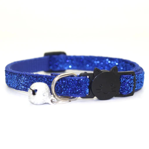 2023 Cat Collar Adjustable with Bell Breakaway Adjustable Kitten Cat Sequin Collar Neck Strap Cat Pet Supplies Puppy Acc