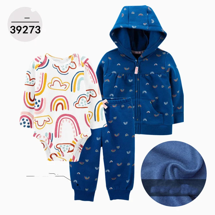 Veste enfant à capuche, manches longues, effet cuir enveloppant, ensemble trois pièces, idéal pour un look tendance et confortable.