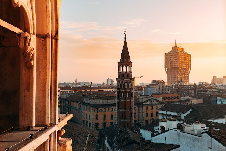 Golden hour in Milan.