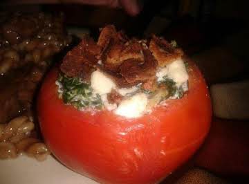 Tomatoes Stuffed with Creamed Spinach