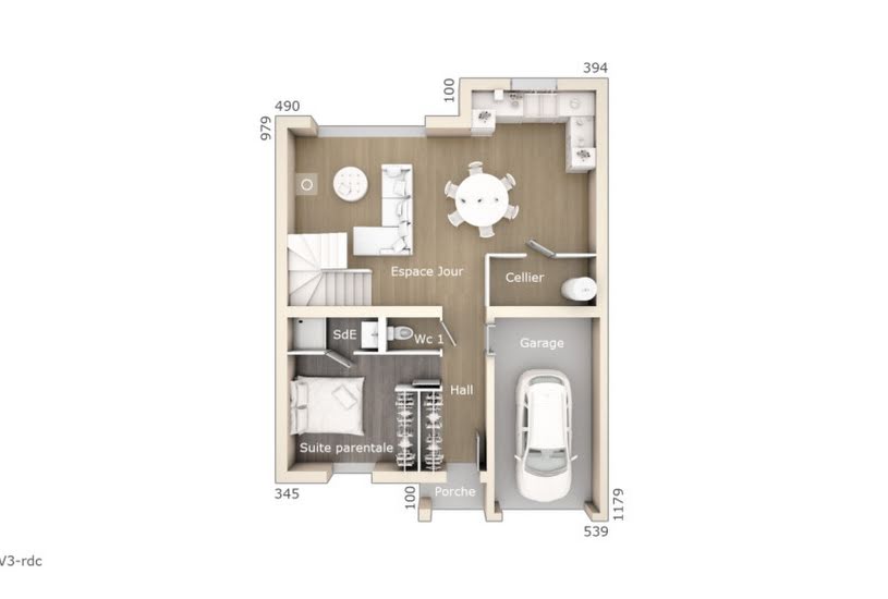  Vente Terrain + Maison - Terrain : 405m² - Maison : 95m² à Salles-d'Aude (11110) 