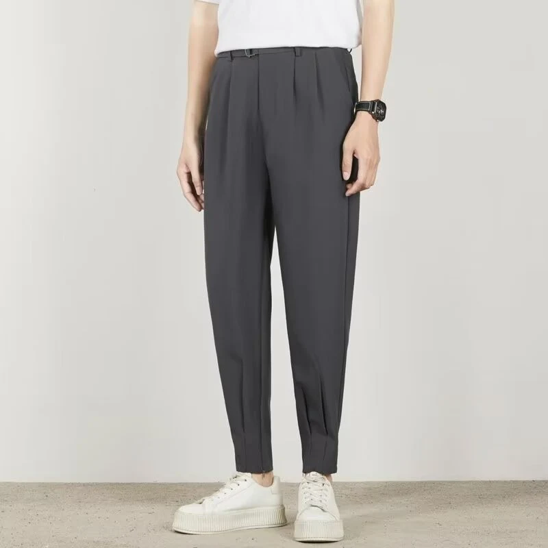 Calças Casuais Slim de Verão Masculinas, Conforto e Leveza para o Verão, Perfeitas para um Visual Despojado e Fresco em Dias Quentes