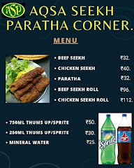 Aqsa Seekh Paratha Corner menu 1