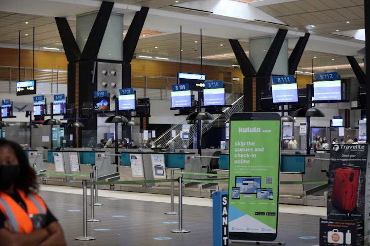 Aircrafts operating at OR Tambo international had to take care of hundreds of stranded passengers after Kulula.com and British Airways were grounded.